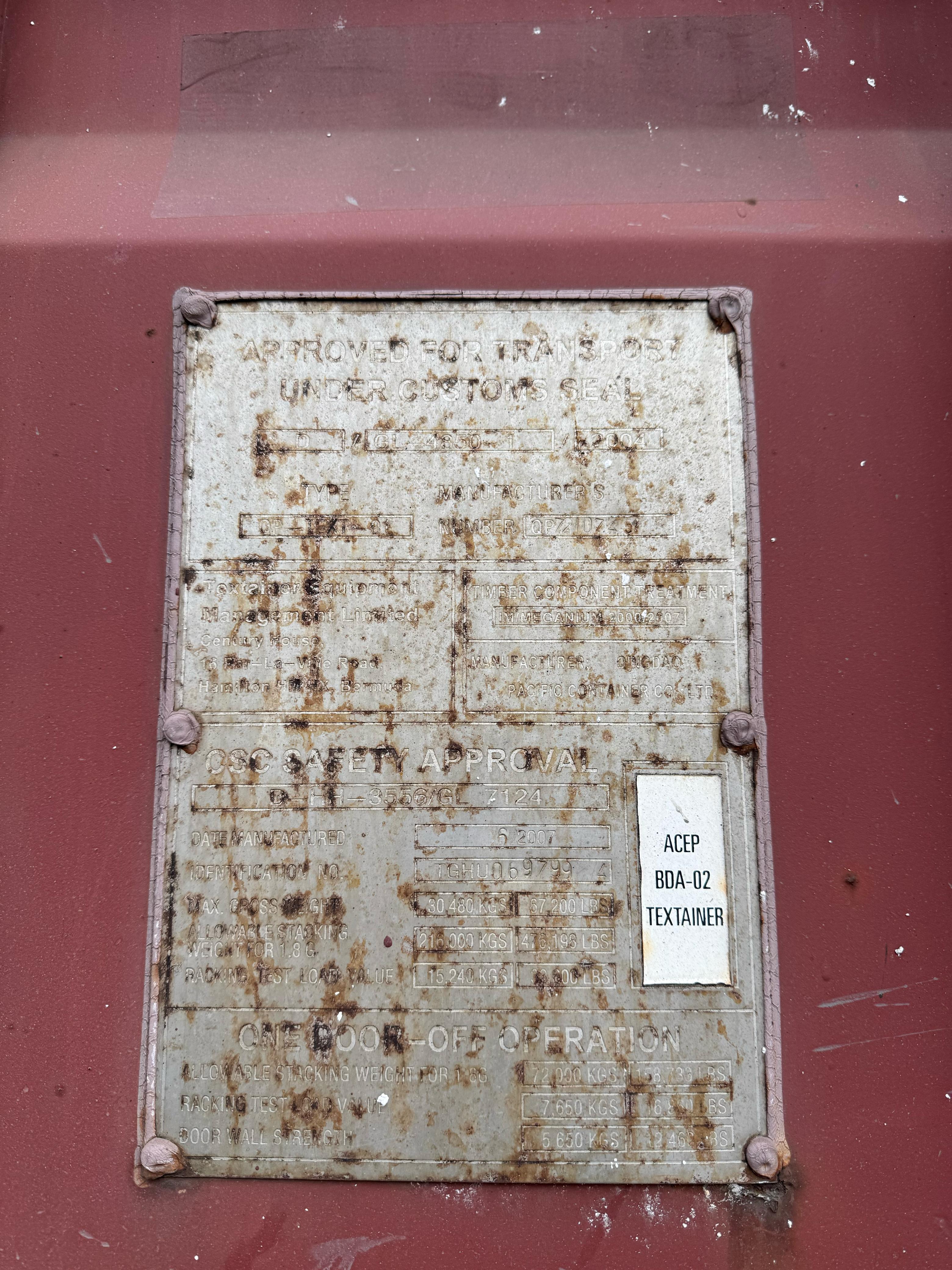 Морской контейнер TGHU0697994